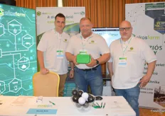 Okosfarm focuses on smart farm monitoring on fruit farms including cold room monitoring. The team of Zsolt Papp, Jozsef Kovesdi, managing director and Peter Druja.